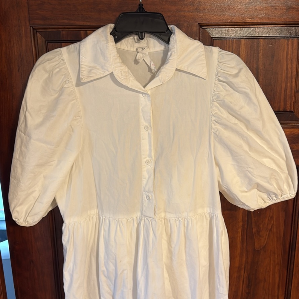 Anthropologie White Midi Dress - Picture 2 of 4